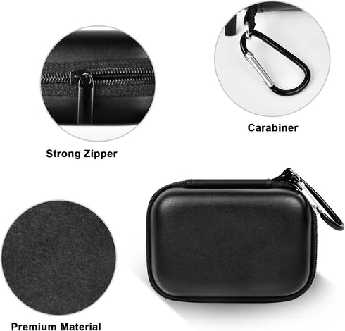 Carrying Case for Crucial X10/X9 Pro Portable SSD, External Hard Storage Holder Bag for USB-C Cable (Box Only)