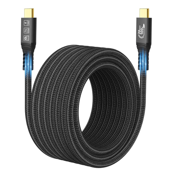 CABLEDECONN Long Type C to C Cable 16.4FT, 20Gbps/100W/USB C 3.2 Gen 2,