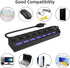 USB Hub 7 Port USB 2.0, LED Portable High-Speed Compatible for iMac Pro, MacBook Air, Surface Pro, PC and Laptop