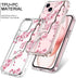 bicol Crystal Clear Case for iPhone 15, Fashionable Designs for Girls Women, Slim Fit Shockproof Acrylic (Blooming