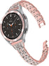 Bands Compatible with Samsung Gear Sport/Galaxy Watch 42mm / Galaxy 4 Classic (42mm), Luxury Rhinestone Diamond Steel Metal Strap with Bezel Ring Case Cover Replacement Bracelet