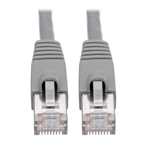 Tripp Lite Cat6a 10G Ethernet Cable, Snagless Molded STP Network Patch Cable, Gray, 12 Feet