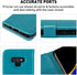 MONASAY Wallet Case for Galaxy Note 9, 6.4 inch, Light Blue Flip Folio Leather Cover with RFID Blocking