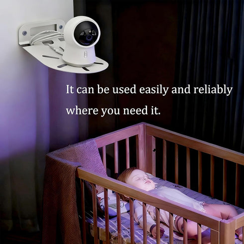 Roolaudk 2 Pack Floating Shelves for Wall Mount Holder for Flower Pot, Security Camera for Baby Monitor, Dog Detection
