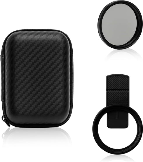 Brvlsoc 52mm Clip-On Circular Polarizer (CPL) Lens Filter Kit Professional Phone Camera Filter