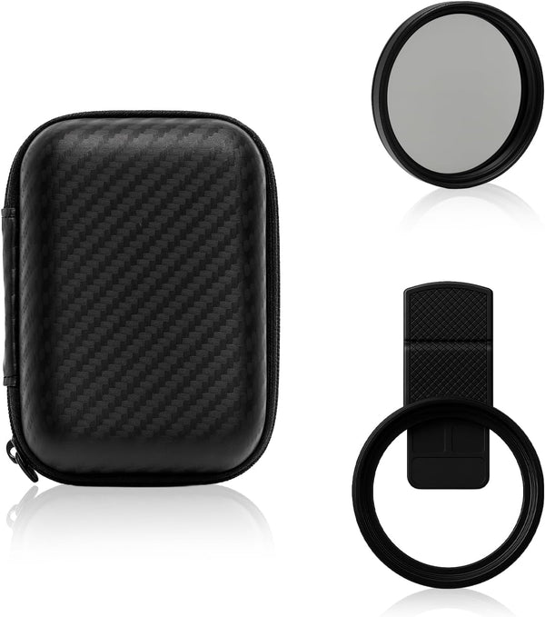Brvlsoc 52mm Clip-On Circular Polarizer (CPL) Lens Filter Kit Professional Phone Camera Filter