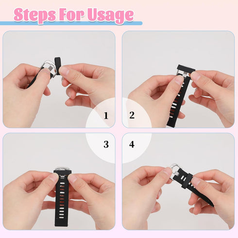 Multi-Color Smart Watch Security Bands, 16 Pack 20mm Silicone Fastener Rings Replacement for Smartwatch Accessories