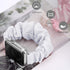 JIELIELE Scrunchie Apple Watch Band 38mm 40mm 41mm 42mm 44mm 45mm 49mm for Women, Cute Elastic Wristbands