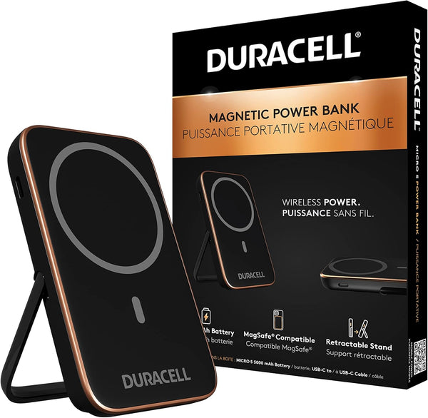 DURACELL Mobile Power Bank - Compatible with iPhone, iPad, Samsung, Android - TSA Carry-on Compliant, 5,000mAh