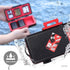 LENSGO Camera Battery Memory Card Case, Water-Resistant Hard Protector for 3 Batteries & 6 SD Cards (Red)