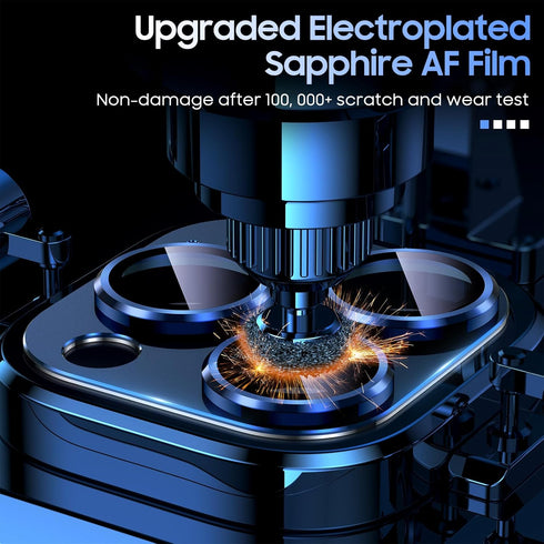 Uyiton Compatible with iPhone 15 Pro/Pro Max Camera Lens Protector - Strong Adsorption - Case-Friendly Metal Tempered