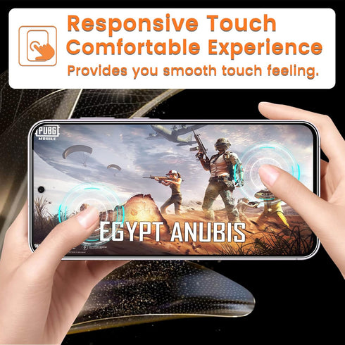 4+4 Pack Samsung Galaxy A55 5G Screen Protector, 4 Pack Tempered Glass with 4 Pack Camera Lens Protector, 9H Hardness