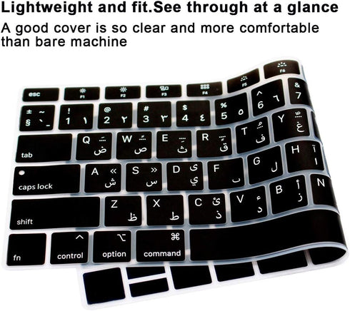 Arabic Language Silicone Keyboard Cover for MacBook Air 13 with Retina Display and Touch ID 2020 2019 2018 Model A1932
