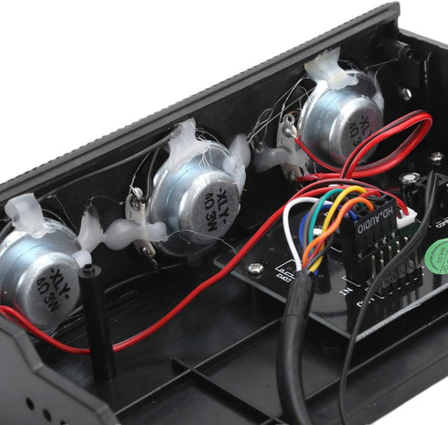 Heayzoki PC Front Panel Speaker, Stereo Surround Loudspeaker 5.25in STW9005, PC Floppy Drive Front Panel Card Reader