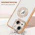 Losin 15 Compatible with iPhone Glitter Case with Logo View for Women Girls Luxury Cute Diamond Case Bling Camera