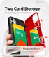 GOOSPERY Magnetic Door Bumper for iPhone 11 | Wallet Case with Card Holder, Protective Dual Layer Bumper - Red
