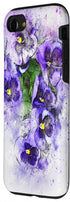 iPhone SE (2020) / 7 / 8 Purple Pansy Flower Phone Case Floral Art Gardening Gift Case