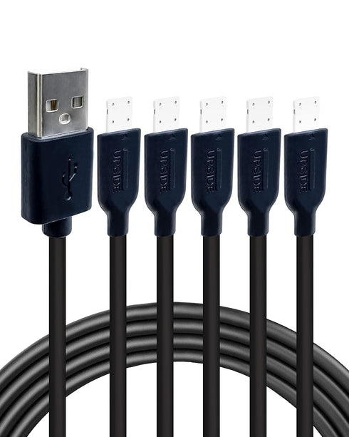 Gigastone 3ft Charging Cable for Apple Lightning Devices, 12W Fast Charge, Black, 5-Pack, iPhone & iPad Compatible.