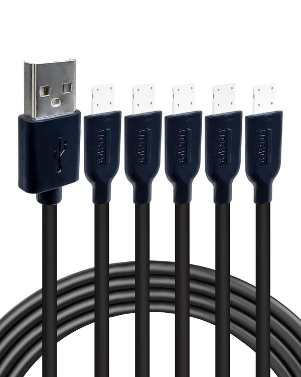 Gigastone 3ft Charging Cable for Apple Lightning Devices, 12W Fast Charge, Black, 5-Pack, iPhone & iPad Compatible.