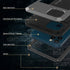 Punkcase Heavy Duty Metal Case for iPhone 12 Pro, Military Grade Armor Cover, Shock Proof Aluminum & TPU Design (Silver)