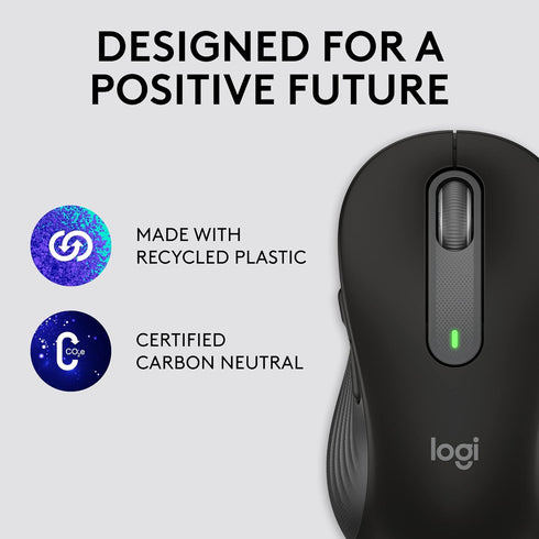 Logitech Signature M650 Wireless Mouse for Small to Medium Hands, 2-Year Battery, Silent Clicks, Customizable Side