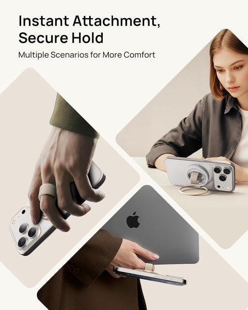 SODI 17 16 15 14 13 12 Cell Phone Ring Holder with Finger Strap, Detachable Finger Strap Magnetic Phone Grip, Strong