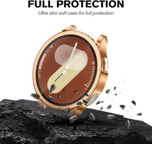 4 Pack Fintie Case for Samsung Galaxy Watch 7 40mm 2024, Premium Soft TPU Screen Protector All-Around Bumper Shell