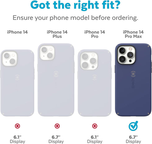 Speck 14 6.7" 14, for iPhone Pro Max Case - Drop Protection, Scratch Resistant, Built for MagSafe Case with Soft Touch