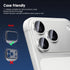 17 17 9H TENOC Camera Lens Protector for iPhone Pro & iPhone Pro Max, Tempered Glass Camera Screen Cover, Silver Metal