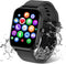 Smart Watch for Men Women, 1.69 inch Full Touch Screen, IP68 Waterproof Bluetooth Fitness Tracker (Black)