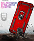 Military Grade Shockproof Case for iPhone 14, 360 Metal Rotating Ring Kickstand Holder Armor, Purple