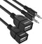 USB to Aux Audio Adapter, 3.5mm Male to USB Female for Car Music with U-Disk, 2 Pack, Requires Audio Decoding