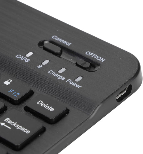 PUSOKEI Compact Wireless Keyboard and Mouse Combo, Thin Silent 1600 DPI Set for Windows, Desktop, PC (Black)