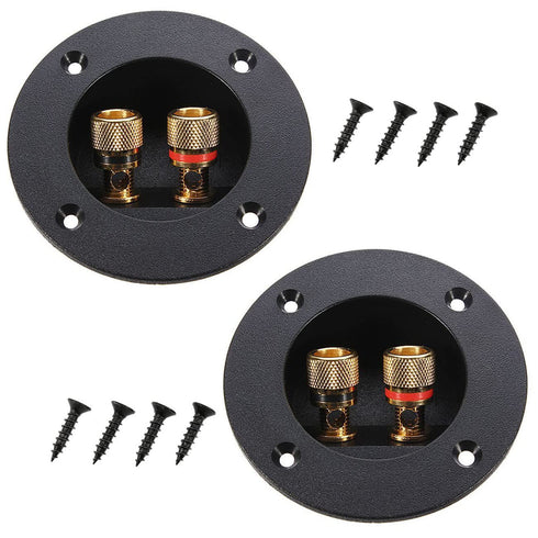 Loudspeaker Junction Box, 4 inch Round 2-Way Speaker Wiring Cup for Car DIY Home Stereo Kits (2 pieces)