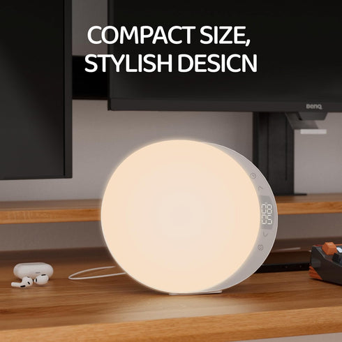 ANTDALIS Dimmable 20 Snooze, Sunrise Alarm Clock for Heavy Sleepers Adults, Wake Up Light Night Light for Kids Teens