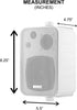 EKMR408W 4" 30 Watt Peak Power 3-Way Indoor/Outdoor Box Speaker (White, Pair)