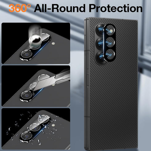 Fotbor Privacy Screen Protector for Samsung Galaxy Z Fold 6, Includes 2X Anti-Spy Film and Tempered Glass Protectors
