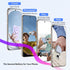 Electric Suction Power Bank, 5000mAh Wireless Charger, 22.5W Fast Charging, USB-C Cable, for iPhone 15/14/13/12, Purple