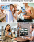 MagSafe Wallet with AirTag Holder, Magnetic Phone Wallet for iPhone 16/15/14/13/12 Series, 9 Card Holder, Light Sky Blue