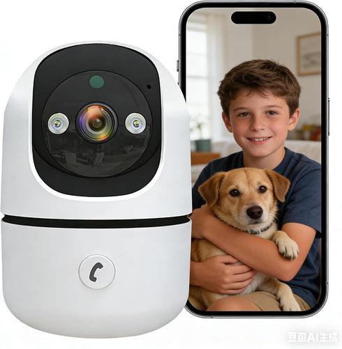 Generic 2K WiFi Cameras for Home Security with 24/7 Live Video, Siren/Spotlight, Indoor