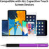 Mixoo 2 in 1 Stylus Pens for Touch Screens - High Sensitivity Disc & Fiber Tip for iPad, iPhone, Tablets (Dark Violet)