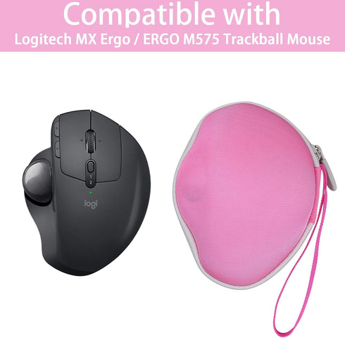co2CREA Replacement Hard Case for Logitech MX Ergo/ERGO M575 Wireless Trackball Mouse in Pink