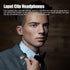 Clip On Bluetooth Earphones, Retractable Headphones, Collar Clip Headsets with LED Battery Display, v5.2