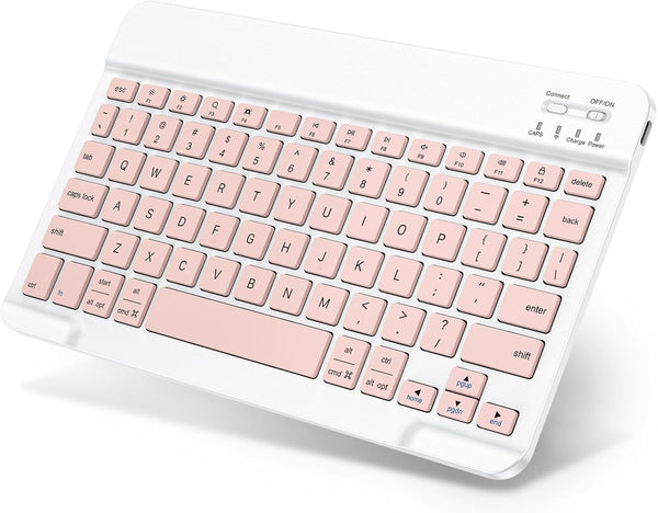 Emetok Wireless Keyboard for Tablet, iPad, iOS, Android, Windows, Rechargeable Mini Bluetooth Keyboard,