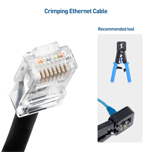 Cable Matters 50-Pack Cat 6 Pass Through RJ45 Connectors for Solid or Stranded UTP Ethernet Cable