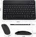 Ultra-Slim Bluetooth Keyboard and Mouse Combo, Rechargeable Portable Wireless Keyboard Mouse Set for Apple iPad iPhone
