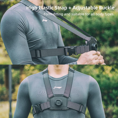 SUREWO Adjustable Chest Strap Mount, Compatible with GoPro Hero 12/11/10/9/8/7/6/5, DJI Osmo Action