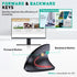 Bluetooth and 2.4G Rechargeable Wireless Mouse, Ergonomic Vertical Design, 1000/1200/1600 DPI, Black