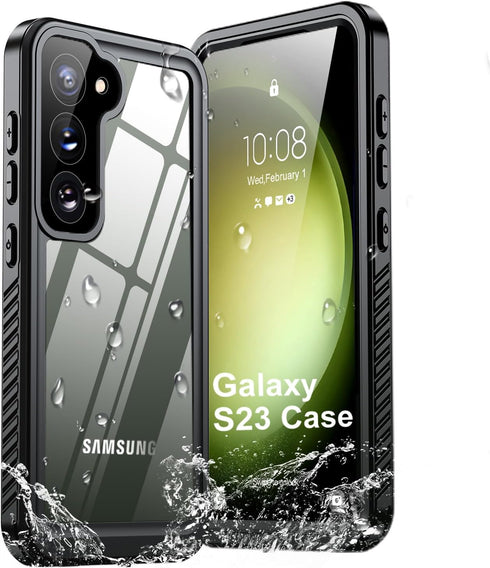 Humixx Waterproof Case for Samsung Galaxy S23, Built-in Lens & Screen Protector, 12FT Military Drop Proof