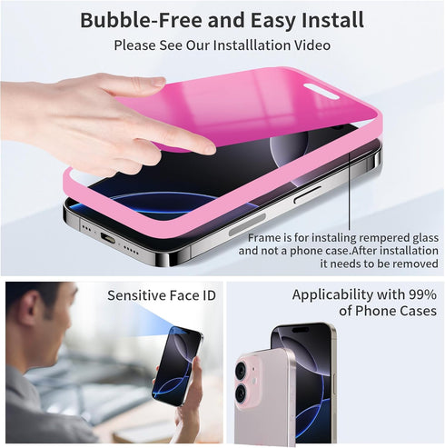 16 6.7 inch 16Plus 28 2 Juvraixo for iPhone Plus Privacy Screen Protector Gradient Colorful Tempered Glass Anti-Spy